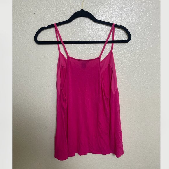 H&M Pink Chic Girly V Neck Cami Top Hipster Hippie Art Boho Bohemian Blouse - Picture 2 of 5